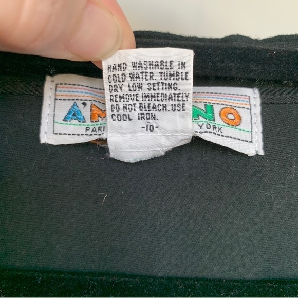 A’Milano Vintage Black Scalloped Edge Vest size M - Picture 3 of 7